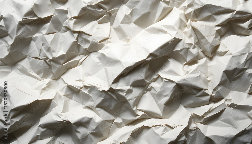 Wrinkled Paper Texture: A close-up shot of crumpled paper, revealing intricate textures of creases and folds, offering a sense of raw, textured detail and abstract beauty. Wrinkled Paper Texture: A close-up shot of crumpled paper, revealing intricate textures of creases and folds, offering a sense of raw, textured detail and abstract beauty.