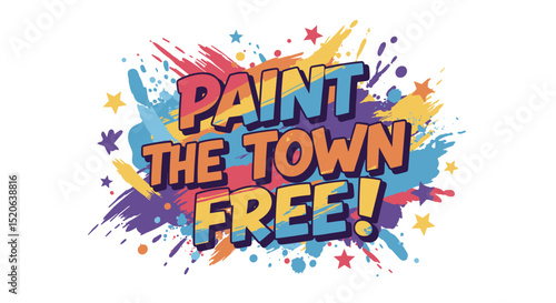 Colorful Paint Splash Design for Fun Events and Creative Activities