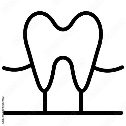 tooth line icon