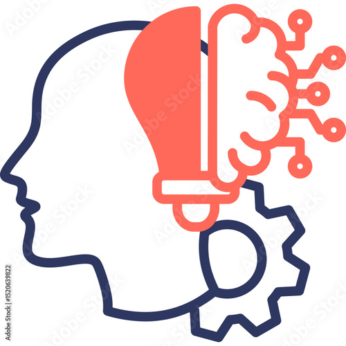 Machine Learning mixed color icon