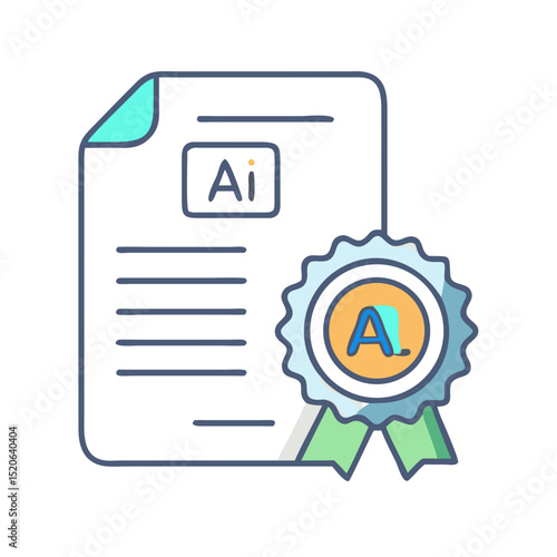 A certificate icon with an 