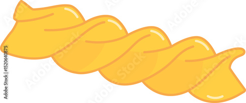 Illustration of Yellow Fusilli Pasta