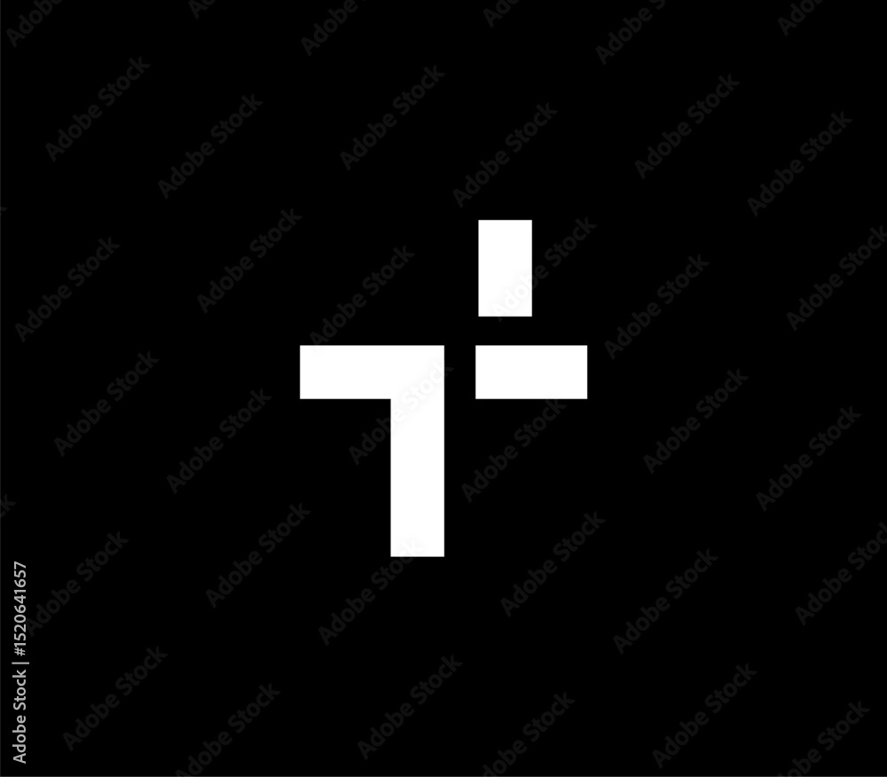 Abstract White Cross TL Shape Logo Design Minimalist Modern Abstract White Cross TL Shape Logo Design Minimalist Modern