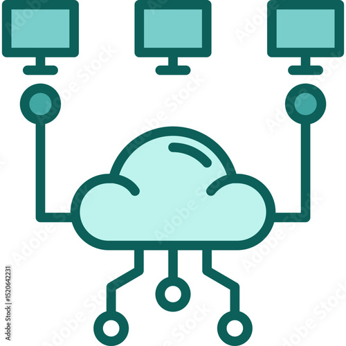Cloud Computing solid icon