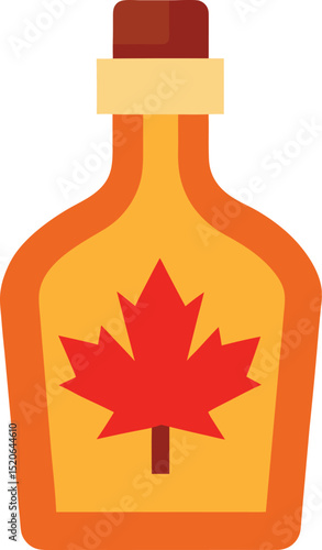 maple syrup bottle  vector on white background  .eps