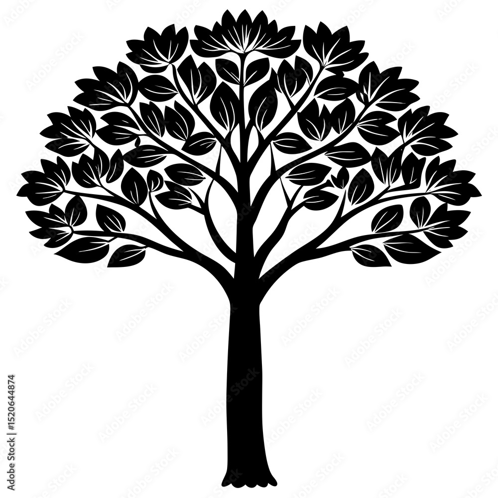 Obraz premium vector tree silhouette
