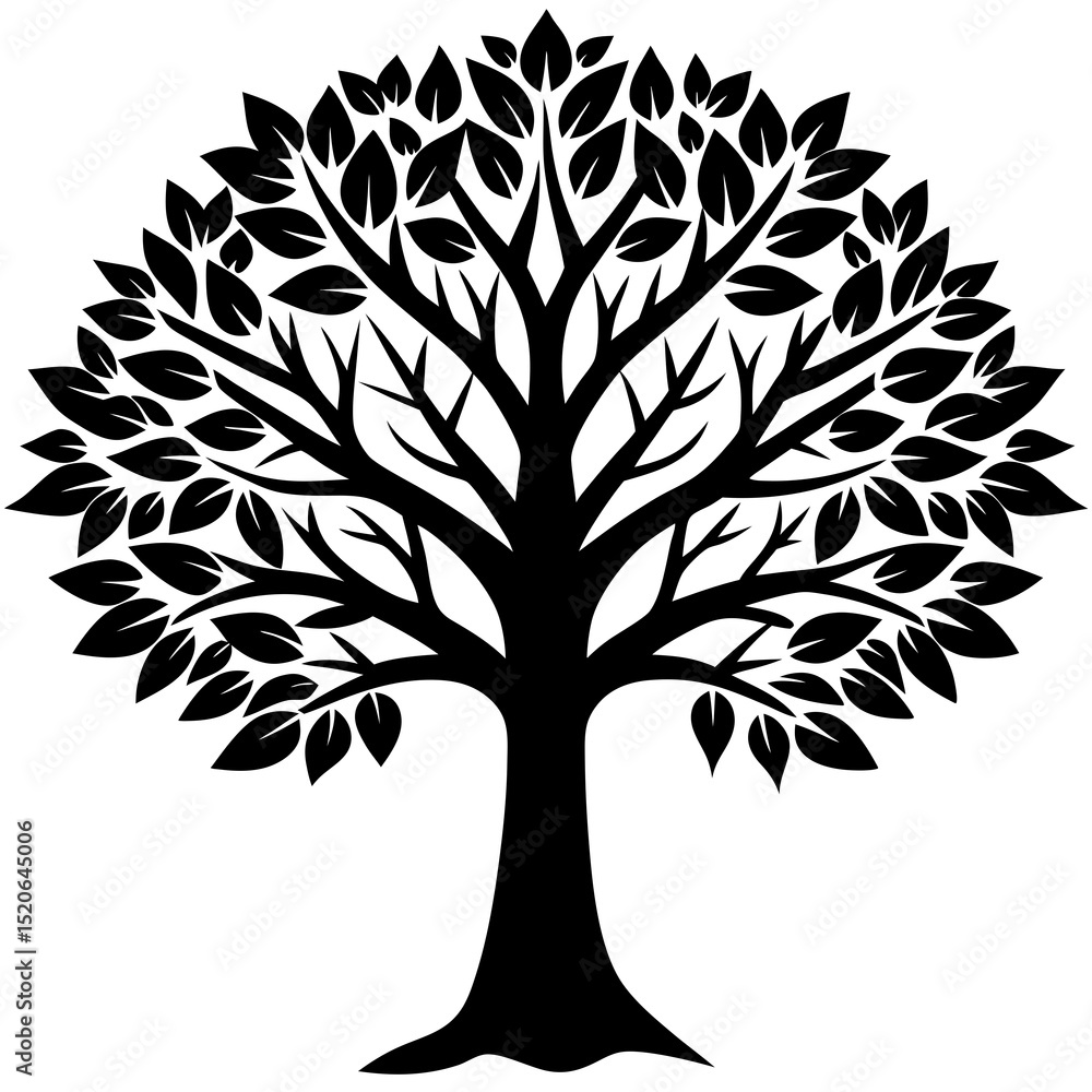 Obraz premium vector tree silhouette
