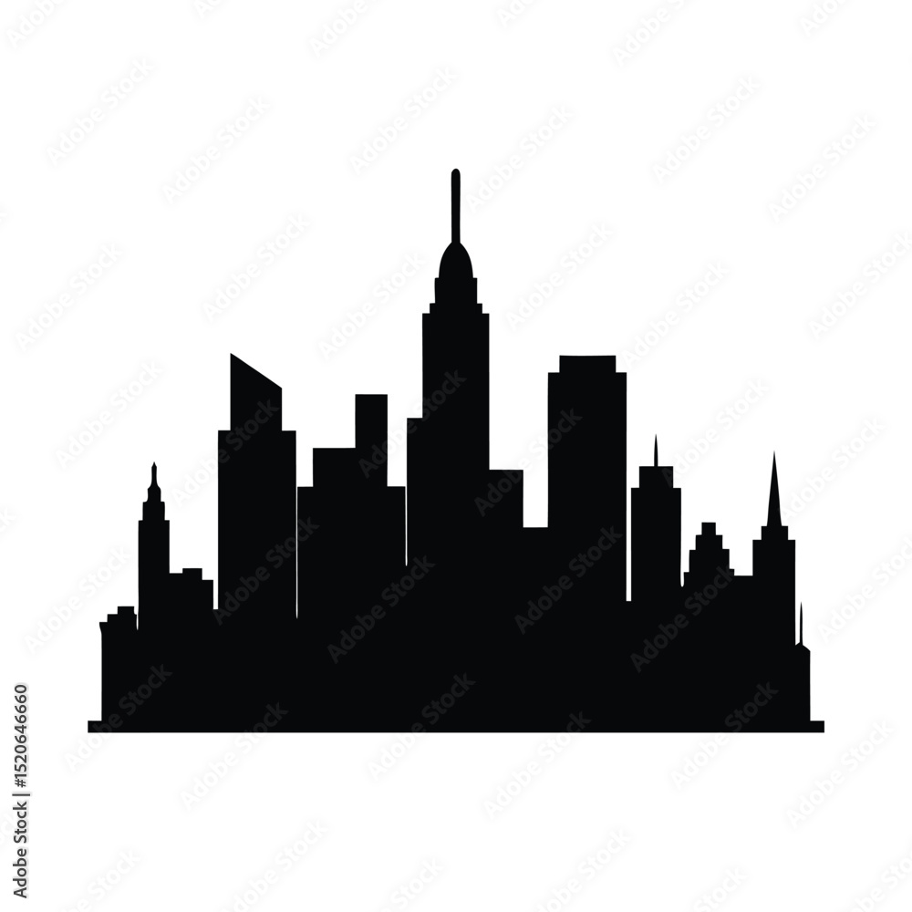Fototapeta premium new york city skyline silhouette