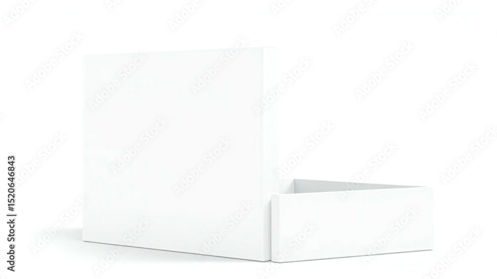 Blank white cardboard box mockup for packaging design Blank white cardboard box mockup for packaging design