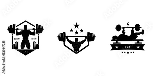 Weightlifting and Fitness Gym Logos design