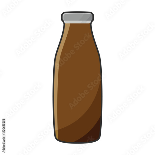 Milk bottle Vector illustration isolated on white background