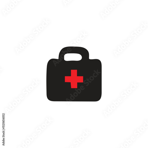 first aid kit silhouette illustration of a place used to store medical supplies