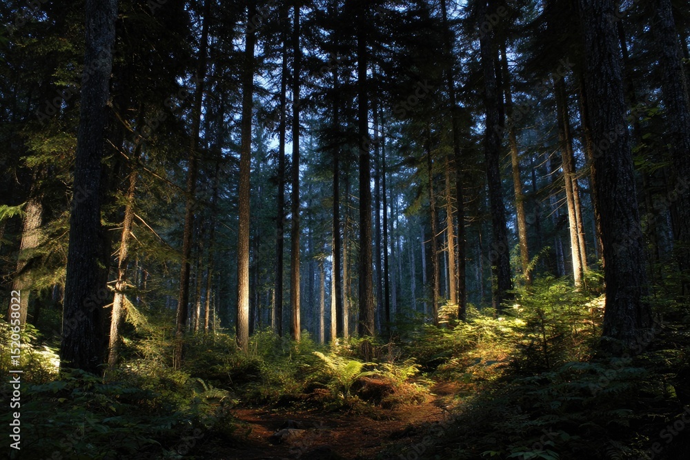 Fototapeta premium Write about a forest that changes location each night