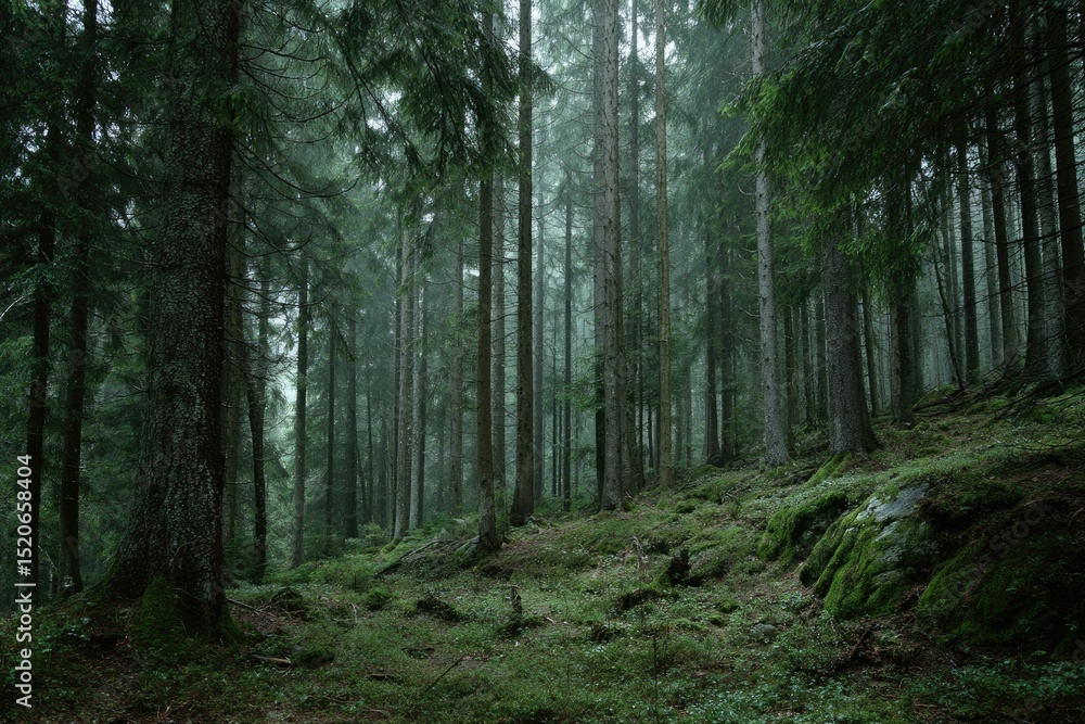 Obraz premium Write about a forest that reacts to human emotions