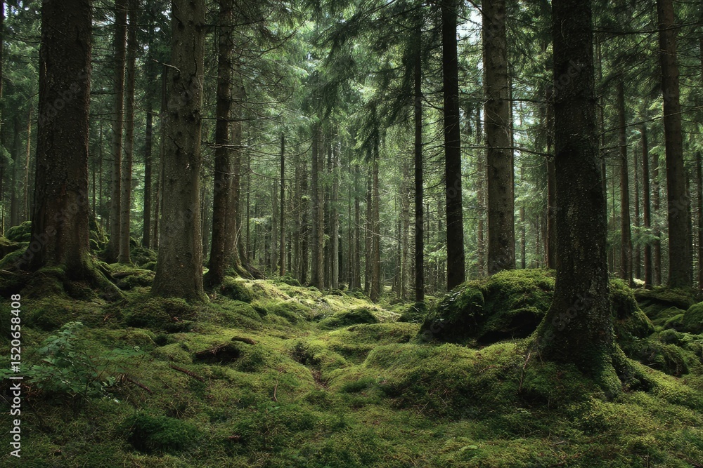 Naklejka premium Write about a forest that reacts to human emotions