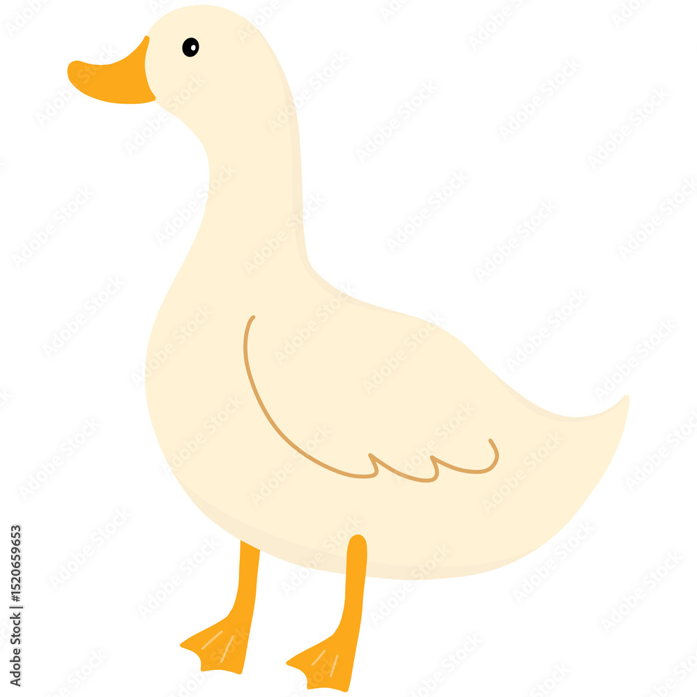 custom made wallpaper toronto digitalWhite duck cartoon illustration 