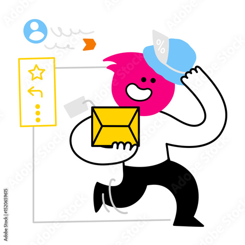 Salesman attracting clients via email