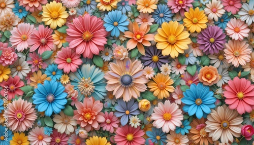 Wallpaper Mural Beautiful 3d floral pattern background Torontodigital.ca