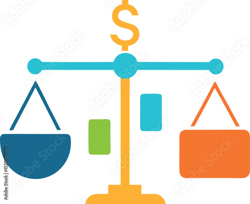 Simple Infographic Element Showing Choices Between Options