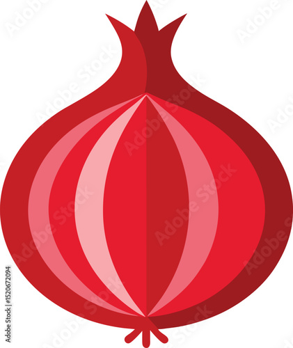 red onion slice  vector on white background   