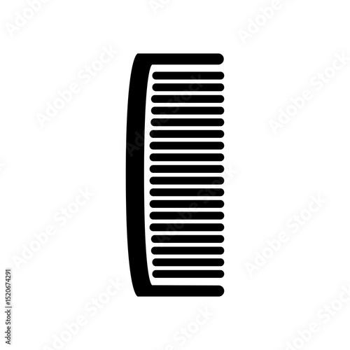 comb silhouette icon. the design is ideal for use in self-care visuals, barbershop signage, salon branding, or grooming and hygiene app icons