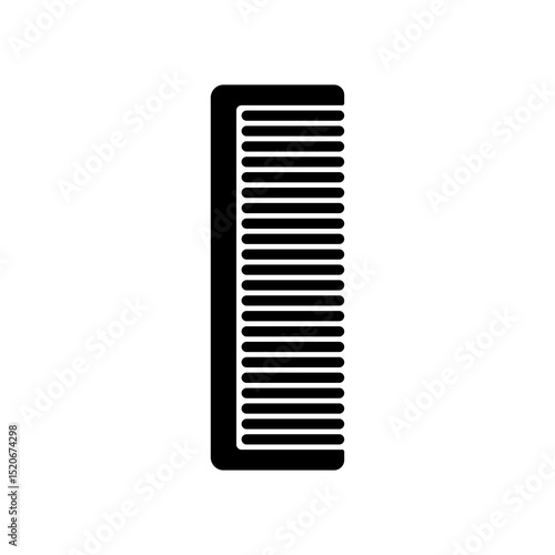 comb silhouette icon. the design is ideal for use in self-care visuals, barbershop signage, salon branding, or grooming and hygiene app icons