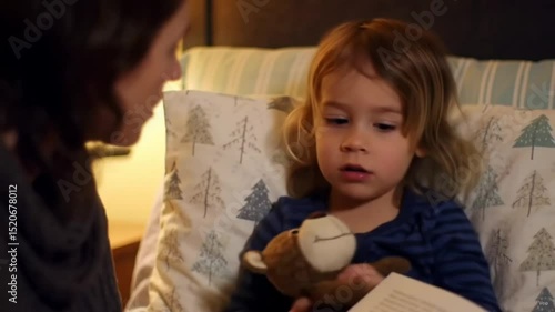 Parent Reading Bedtime Story to Child
