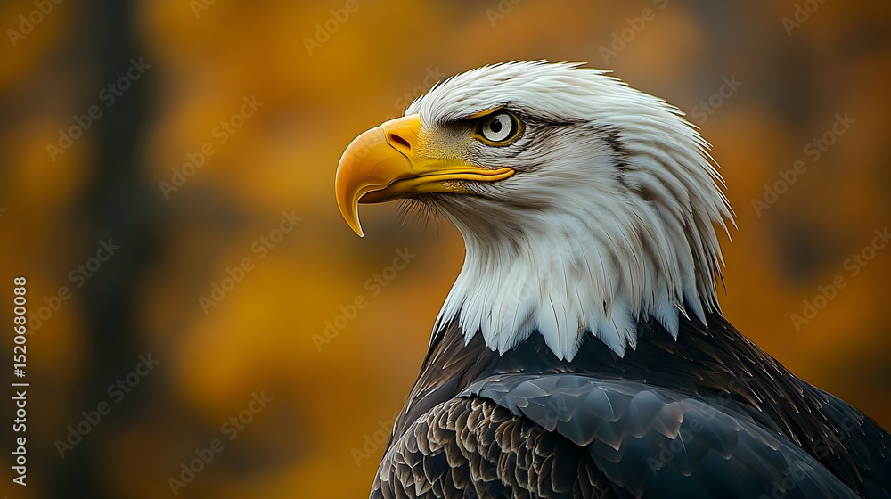 Obraz premium Close-up of a majestic bald eagle.