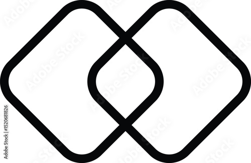merge icon vector isolated on white background 
 vector illustration of a symbol of peace  repetitive shapes black and white geometric