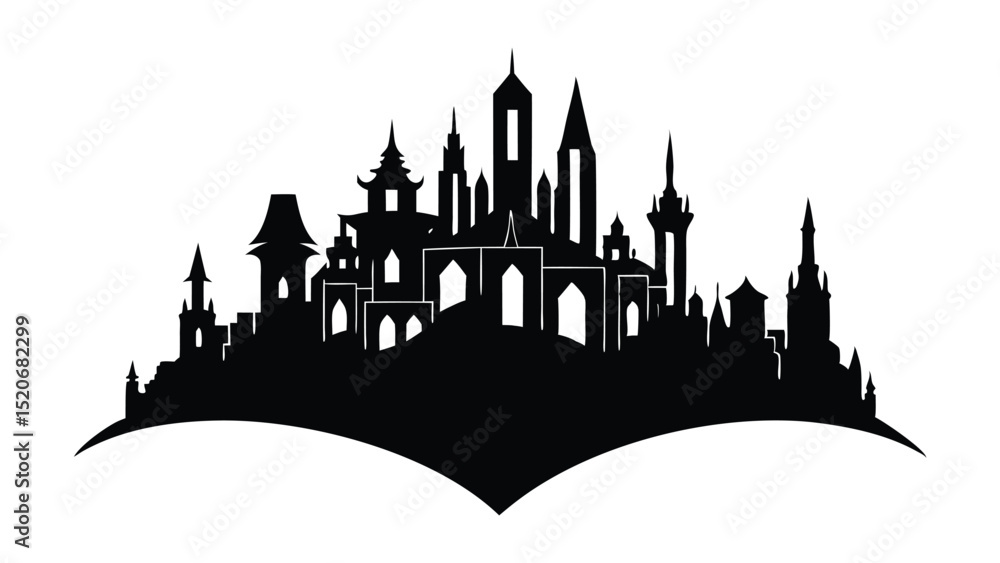 Obraz premium Fantasy Skyline silhouette