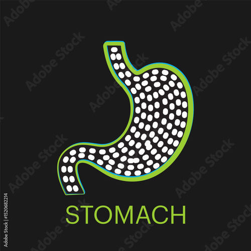Human stomach Logo silhouette design vector template. simple icon stomach creative concept. abstract stomach care Logotype icon Vector illustration. EPS 10