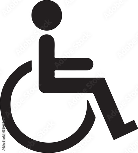 Wheelchair / handicapped access sign or symbol flat icon for websites and print 