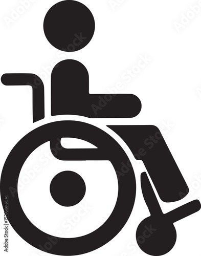 Wheelchair / handicapped access sign or symbol flat icon for websites and print 