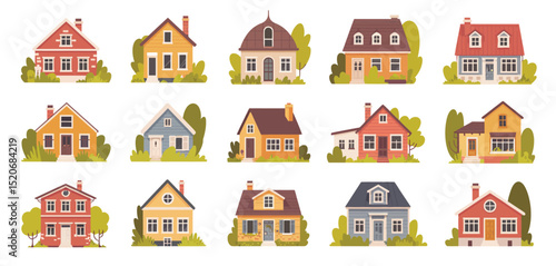 Collection of Cute Suburban Houses in Various Styles