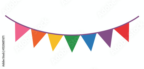 Colorful Party Bunting Flags Festive Decoration