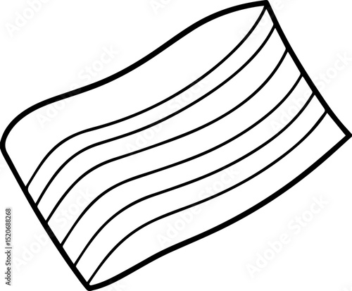 Nose Pore Strips outline vector and illustration, coloring book page