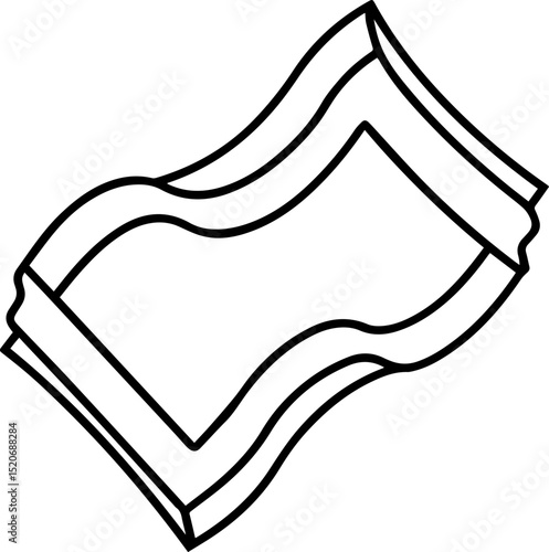 Nose Pore Strips outline vector and illustration, coloring book page