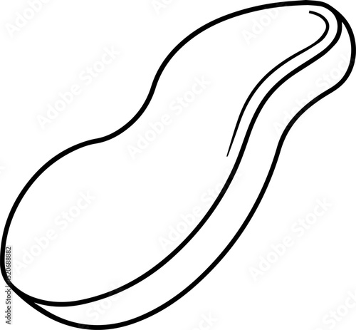 Gua Sha Tool Outline Vector Illustration, Line Art