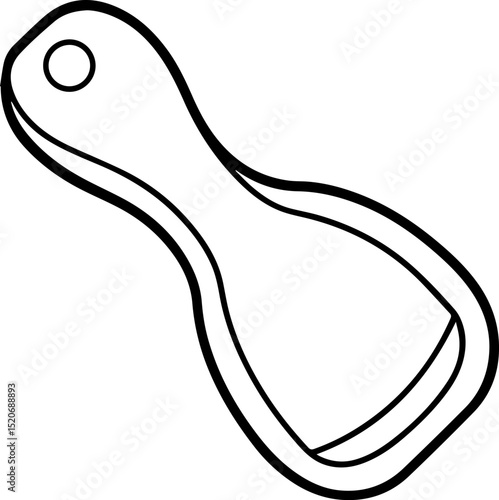 Gua Sha Tool Outline Vector Illustration, Line Art