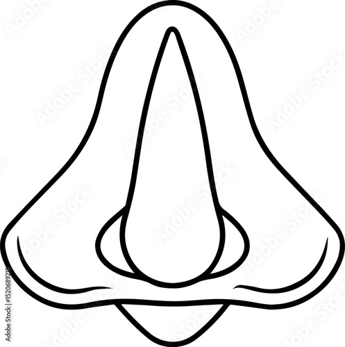 Nose Strip Outline Vector Illustration, Line Art
