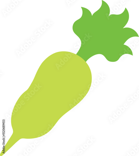 wasabi root vector on white background  .eps