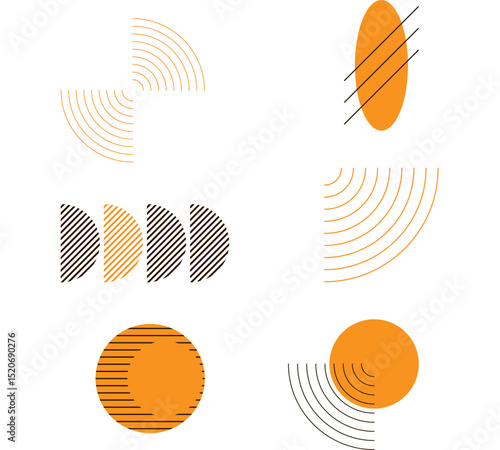 set of vector icons of different shapes
