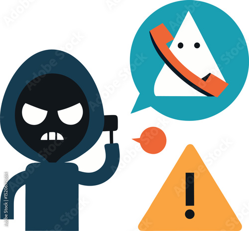Clean Design Showing A Symbolic Warning Of Phone