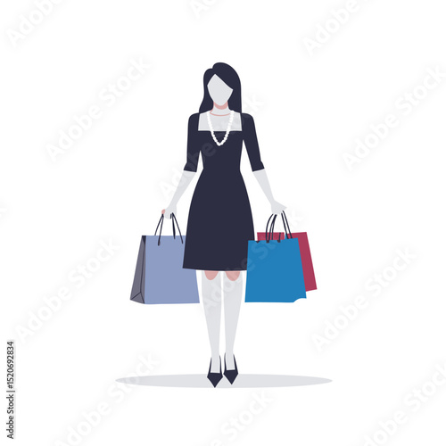 a woman in a trendy outfit carrying a designer shopping bag