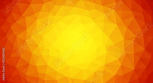 Abstract Geometric Background with Warm Orange and Yellow Polygonal Pattern