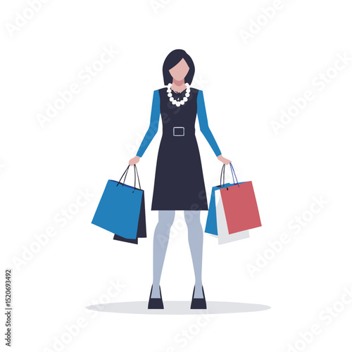 a woman in a trendy outfit carrying a designer shopping bag