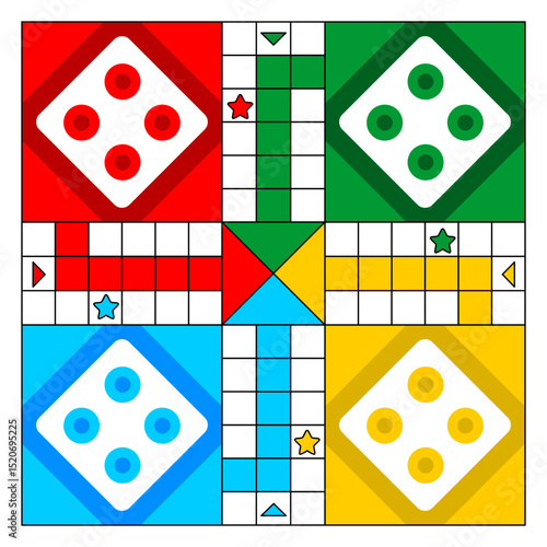 ludo board game classic vector image