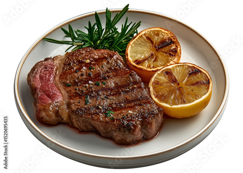 grilled beef steak with vegetables