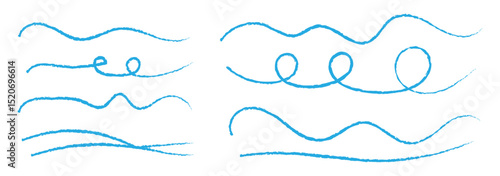 Line brush marker scribble sketch underline. Blue pencil strokes isolated. Crayon or marker scribbles. Brush strokes lines collection. Vector illustrator