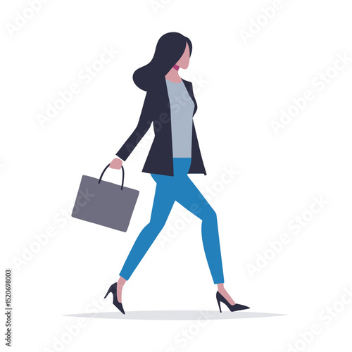 a woman in a trendy outfit carrying a designer shopping bag